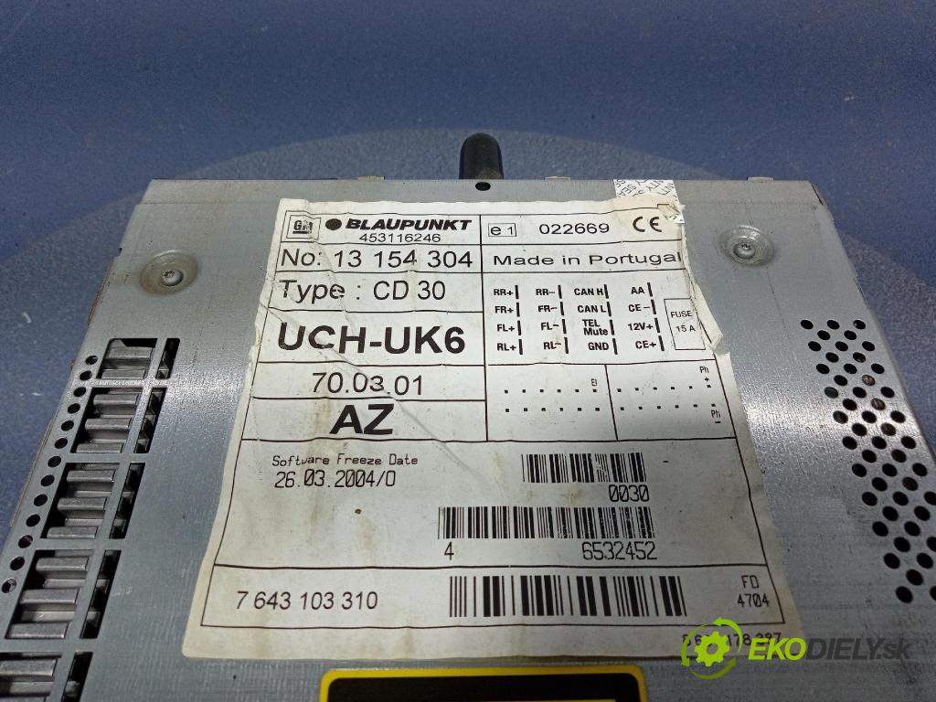 Opel Astra 2004 Radio I Navigácia: 13154304