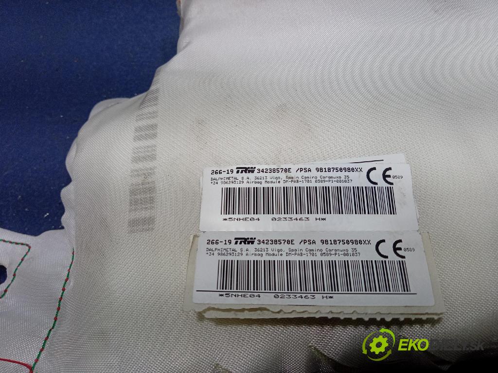 Citroen Berlingo 2019 Airbag: Cestujúcí: x 9818750980
