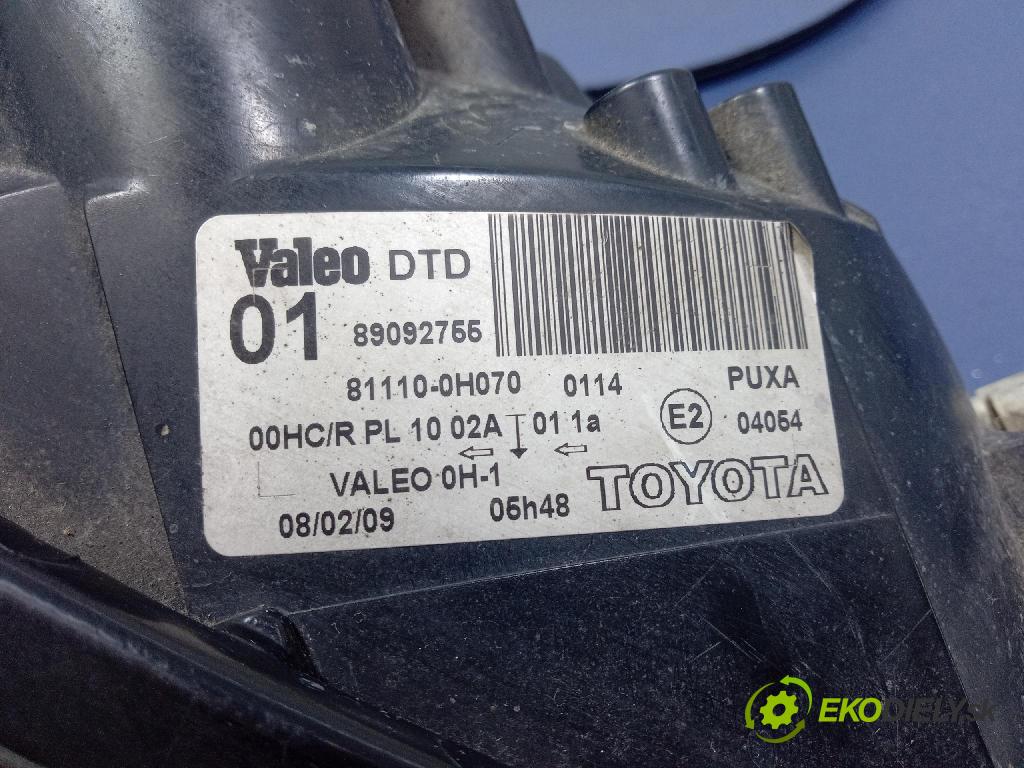 Toyota Aygo 2009 Reflektor: v pravo: 81110-0H070