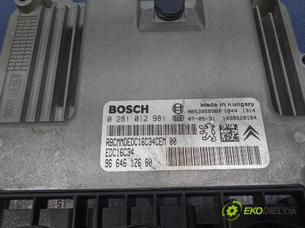 Citroen C4 2007 riadiaca jednotka Motor: 9664617680