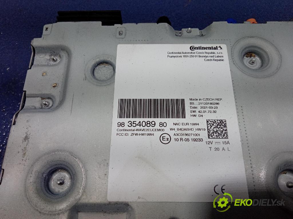 Peugeot 508 2021 Radio I Navigace: 9835408980