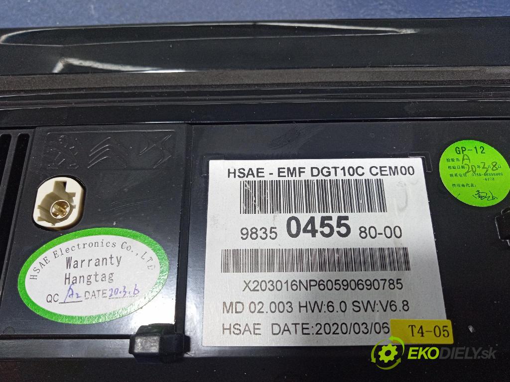 Peugeot 508 2021 displej Radio / GPS 9835045580