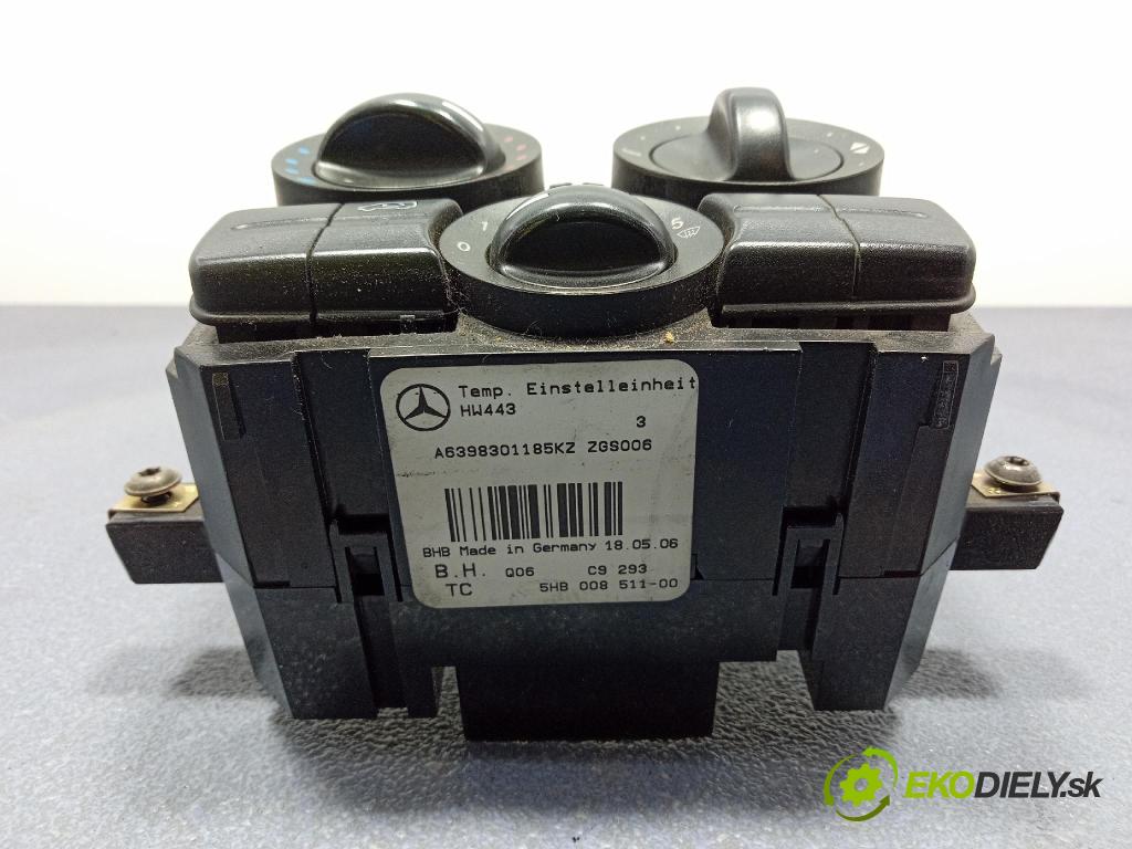 Mercedes Vito 2006 prepínač Klimatizácia: Prúd vzduchu: A6398301185