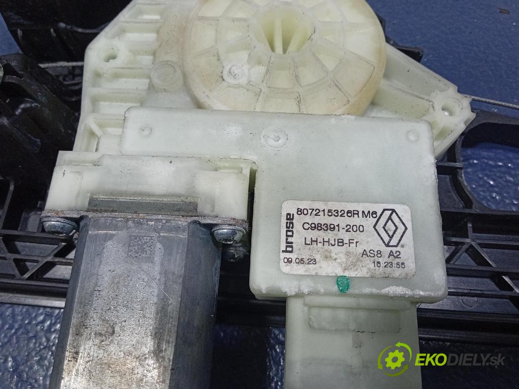 Renault Captur 2023 mechanismus stahování Sklenka: před Levý: 807215326R