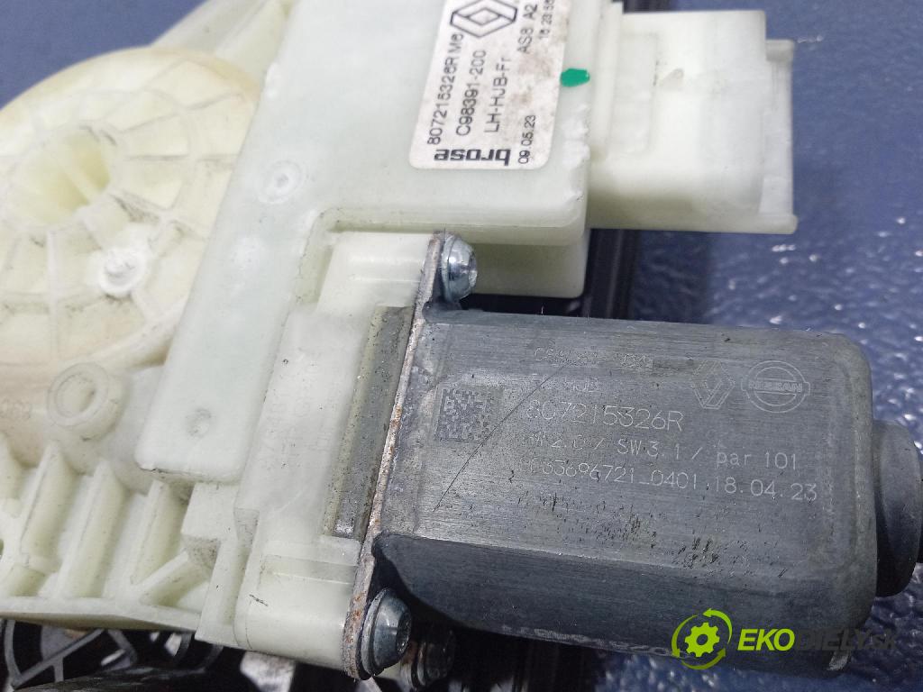 Renault Captur 2023 mechanismus stahování Sklenka: před Levý: 807215326R