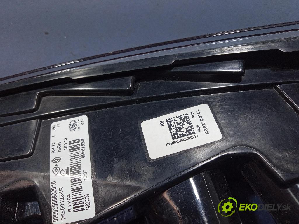 Renault Captur 2023 svetlo / reflektor zad Prava: Vnútri: 265501234R