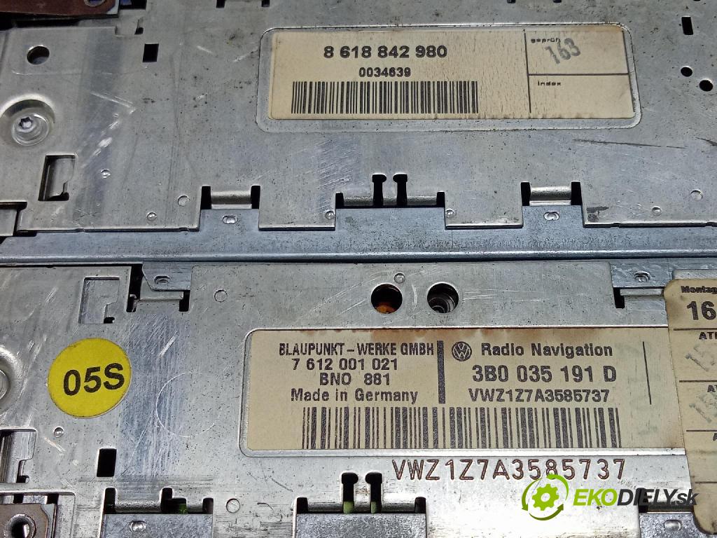 Volkswagen Bora 1.9 tdi 2001 Radio I Navigácia: 3B0035191D