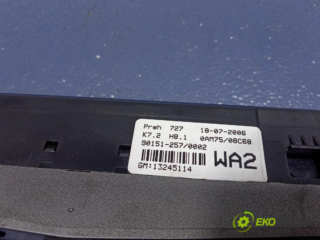 Opel Zafira 2006 prepínač Klimatizácia: Prúd vzduchu: 13245114