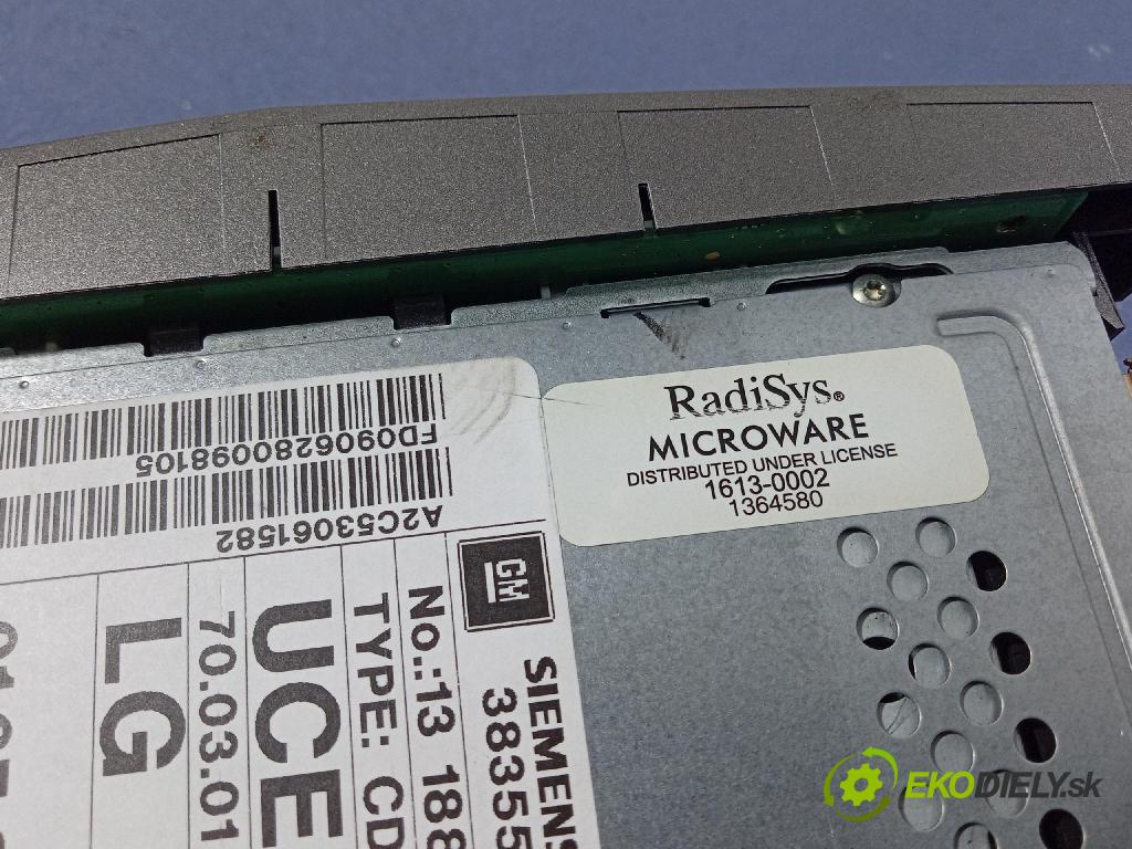 Opel Zafira 2006 Radio I Navigácia: 13188465