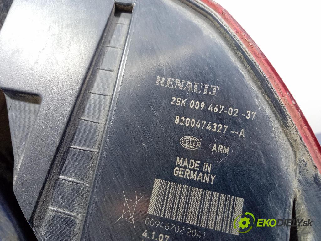 Renault Scenic 2007 svetlo / reflektor zad Prava: Vonkajsia: 8200474327