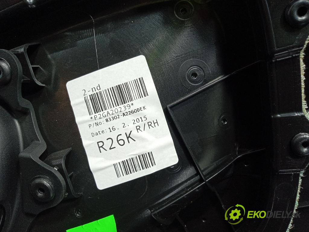 Kia Ceed 2014 Čalounictví: dvere zad Prava: 83360-A2010