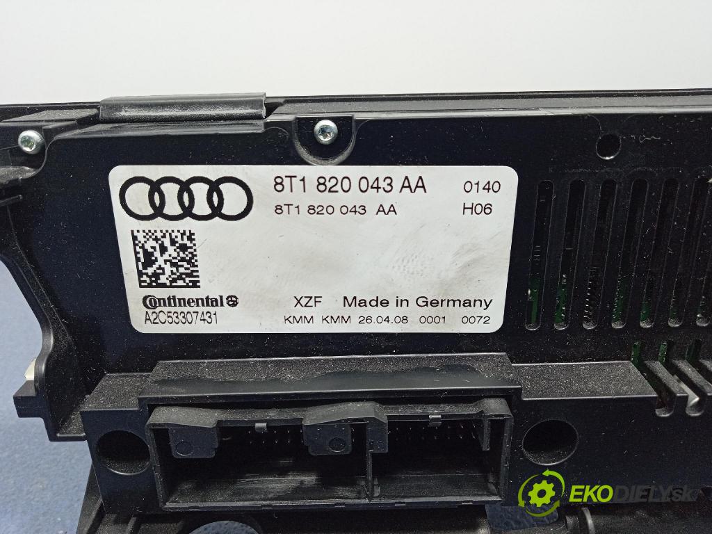 Audi A4 2008 prepínač Klimatizácia: Prúd vzduchu: 8T1820043AA