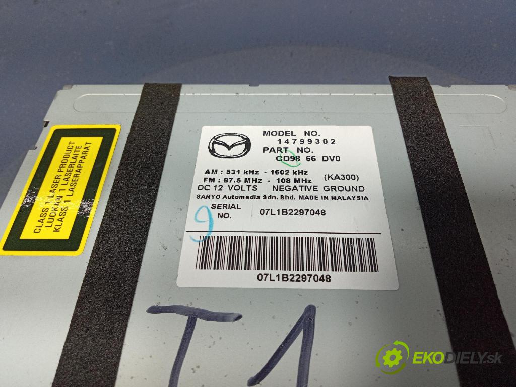 Mazda 5 2009 Radio I Navigácia: CD9866DV0