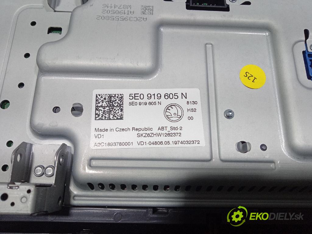 Skoda Octavia 2019 Zobrazit: Rádio: / GPS 5E0919605N