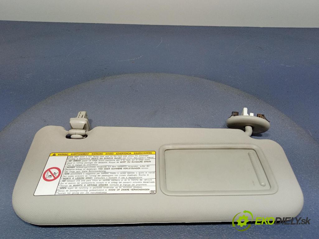 Toyota Corolla 2007 kryt slnečná clona