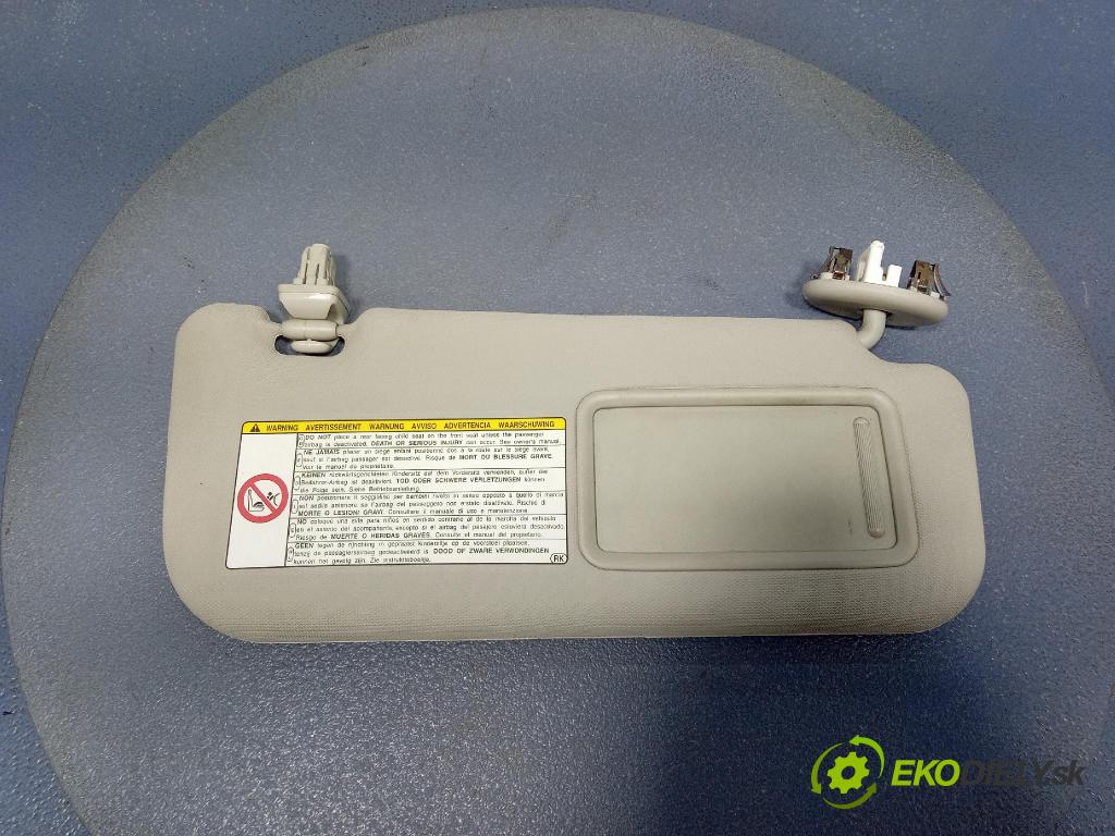 Toyota Corolla 2007 kryt slnečná clona