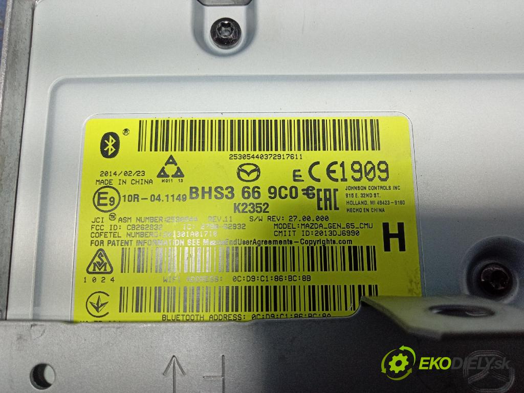 Mazda 3 2014 Zesilovač: Radio Navigace BHS3669C0