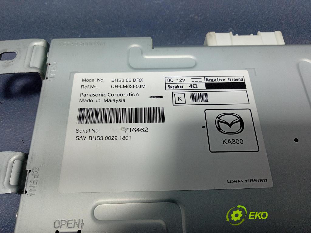 Mazda 3 2014 Zesilovač: Rádio: Navigacia: BHS366DRX