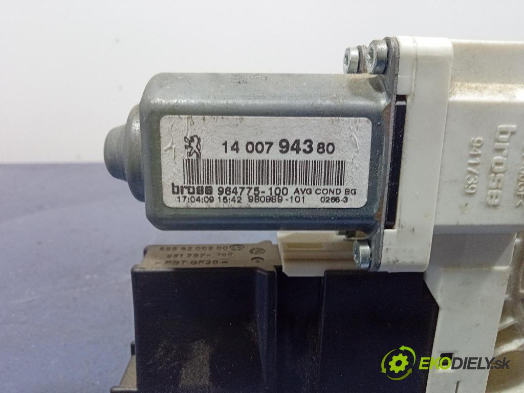 Peugeot 807 2009 mechanizmus okna Okná: Predné Vľavo: 1400794380