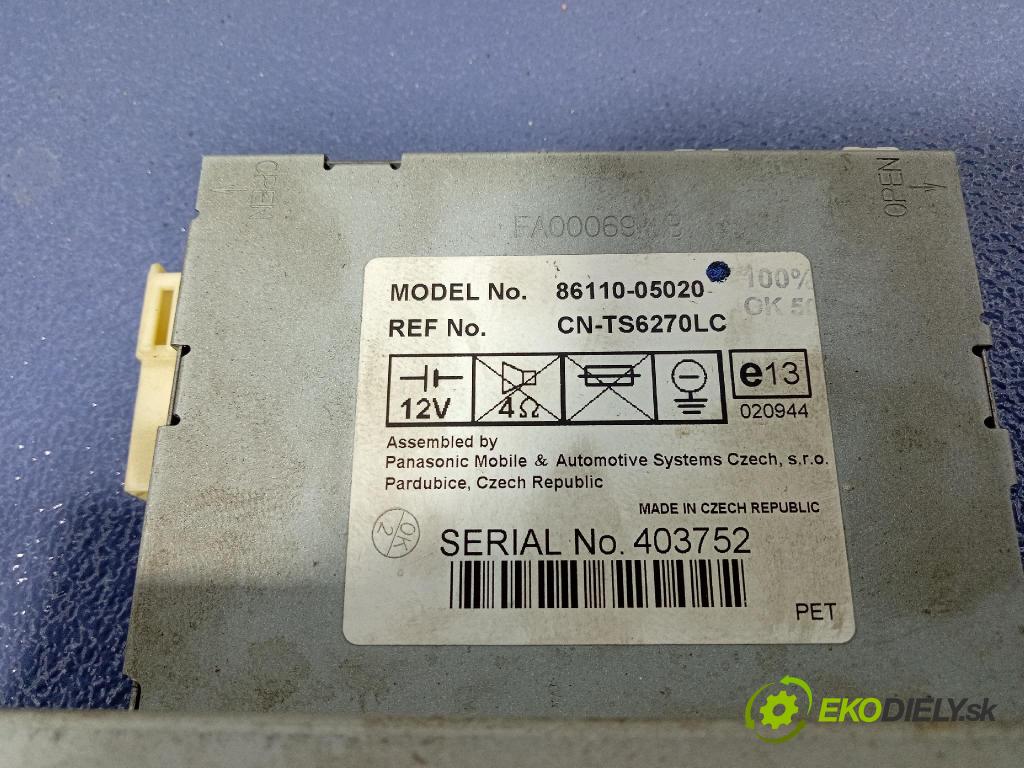 Toyota Avensis 2005 Zobrazit: Rádio: / GPS 86110-05020