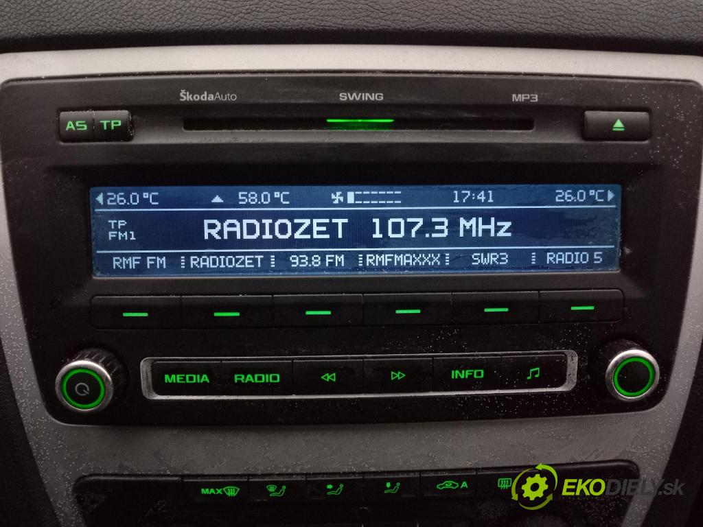 Skoda Octavia 2011 Radio I Navigácia: 1Z0035161M