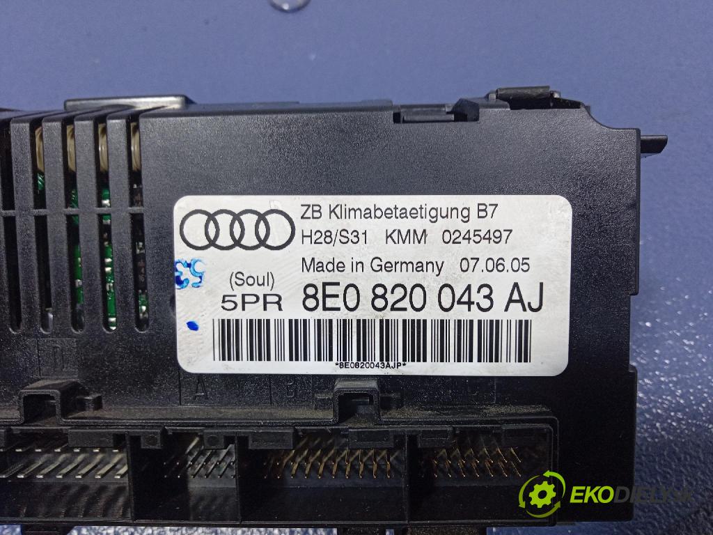 Audi A4 2001 prepínač Klimatizácia: Prúd vzduchu: 8E0820043AJ