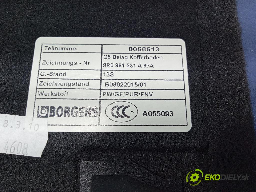 Audi Q5 2010 Čalounictví: kufra: 8R0861531A