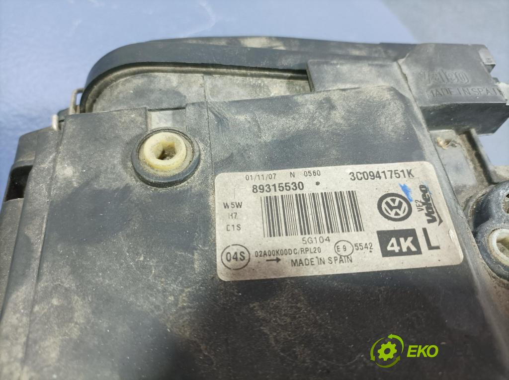 Vw Passat 2007 Reflektor: Vľavo: 3C0941751K
