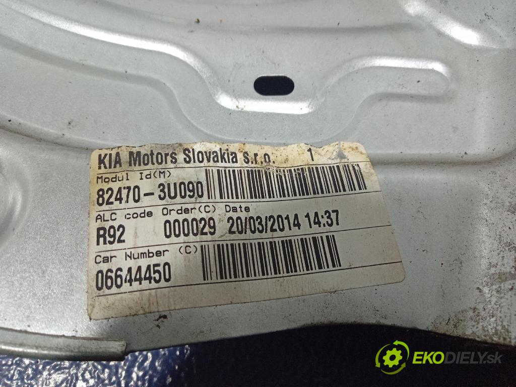 Kia Sportage 2014 mechanizmus okna Okná: Predné Vľavo: 82470-3U090