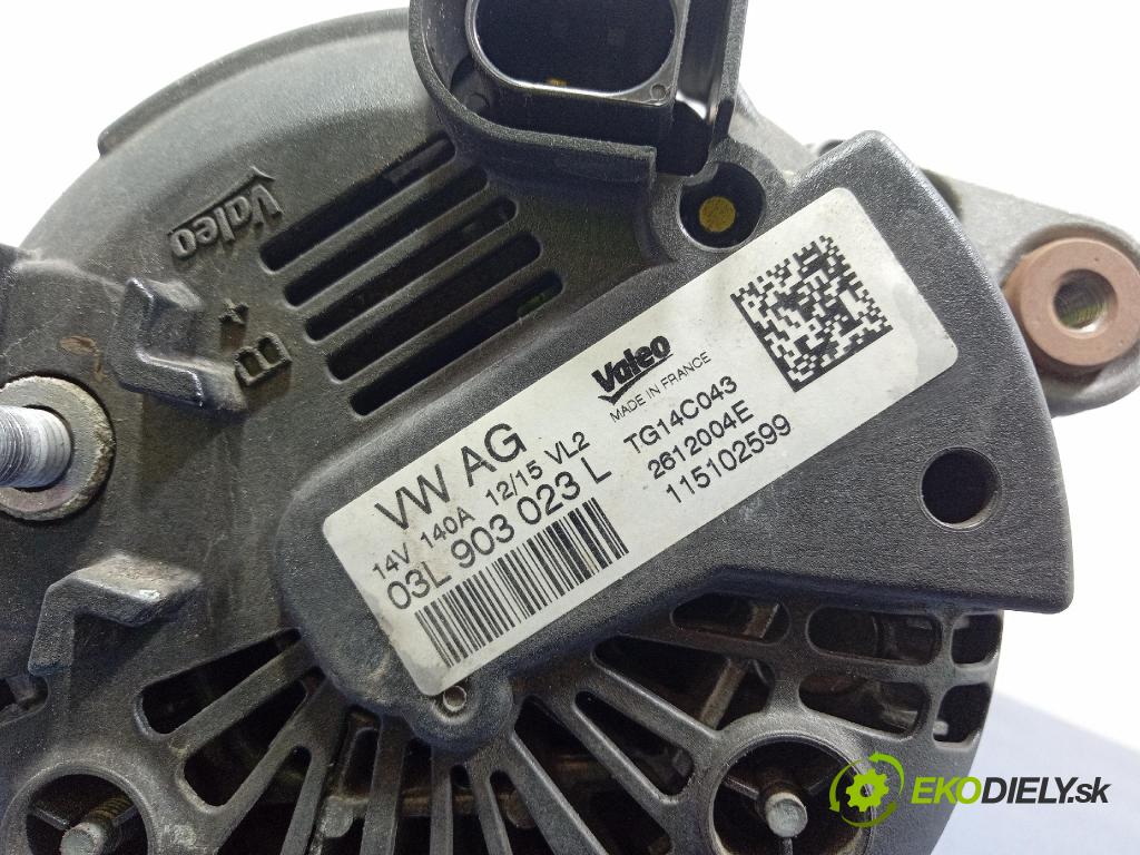 Vw Passat 2015 Alternator 03L903023L