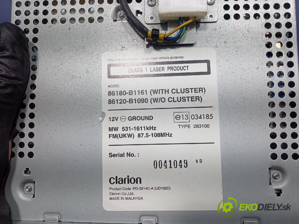 Daihatsu Sirion 2008 Radio I Navigácia: 86180-B1161