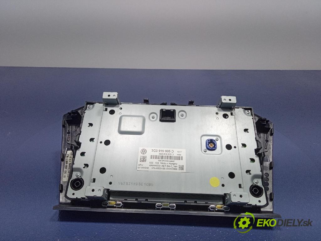 Vw Passat 2015 Zobrazit: Rádio: / GPS 3G0919605D