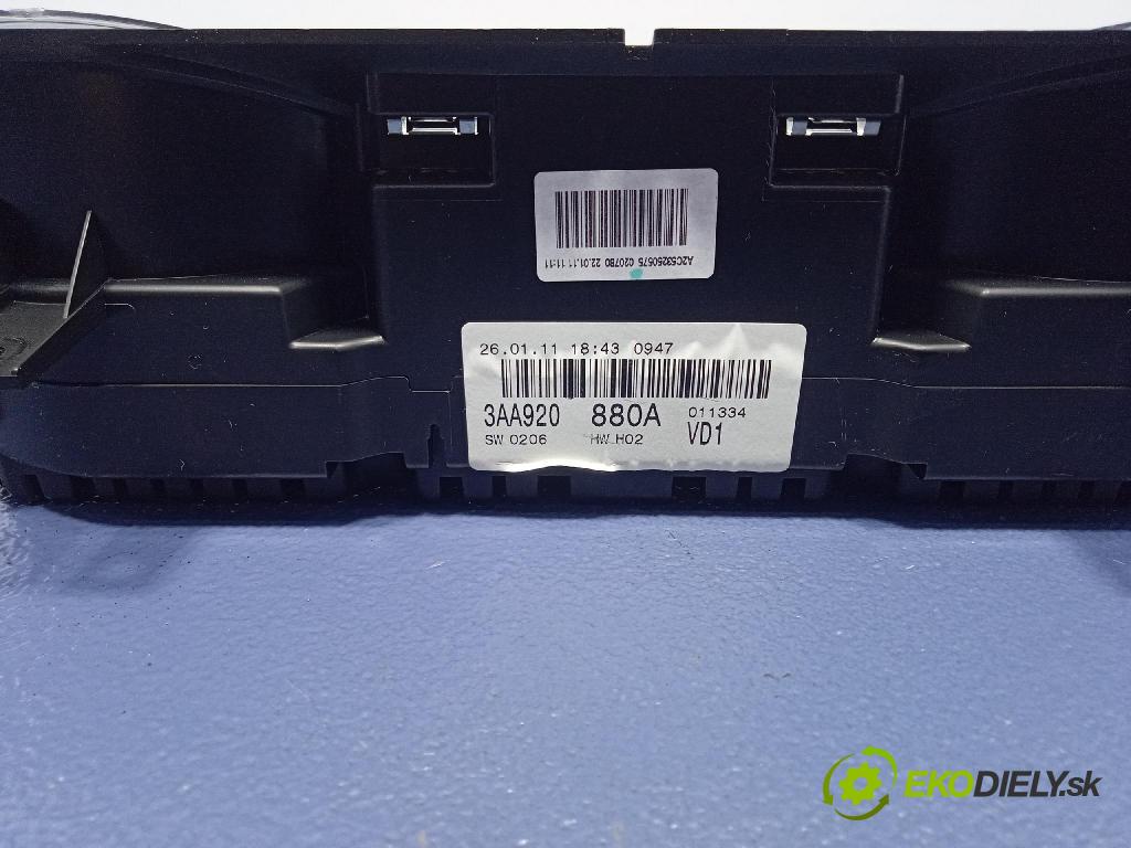 Vw Passat 2011 Přístrojová deska 3AA920880A
