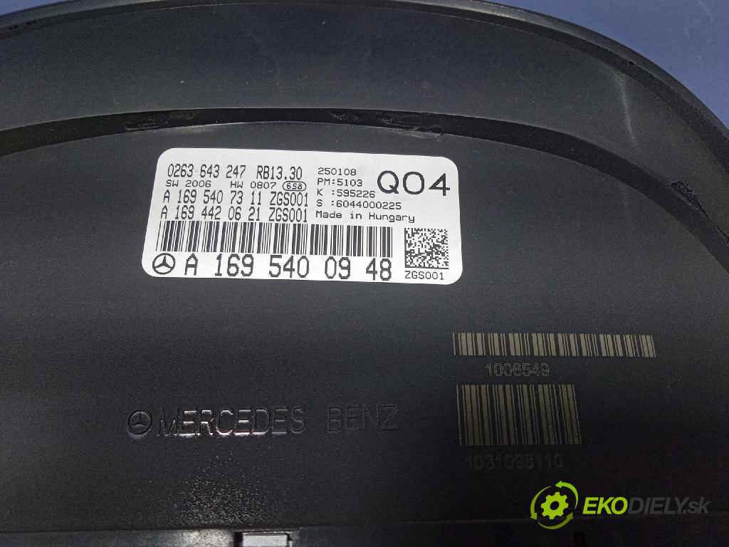 Mercedes B-Klasa 2008 Přístrojová deska A1695400948