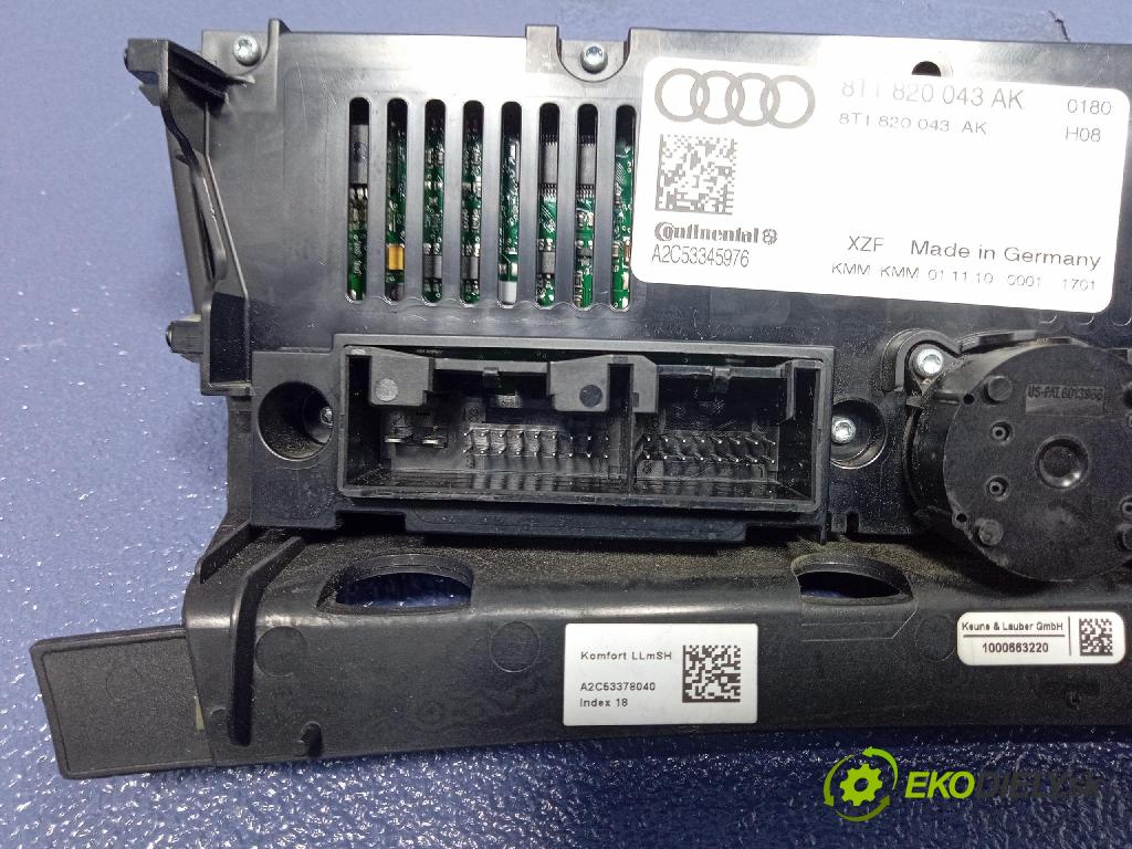 Audi Q5 0 prepínač Klimatizácia: Prúd vzduchu: 8T1820043AK