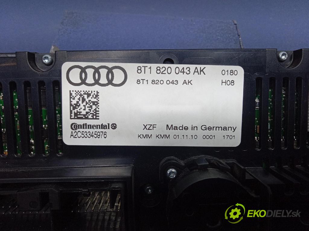 Audi Q5 0 prepínač Klimatizácia: Prúd vzduchu: 8T1820043AK