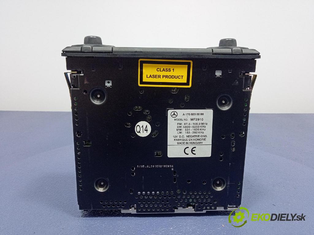 Mercedes A-Klasa 2003 Radio I Navigace: A1708200386