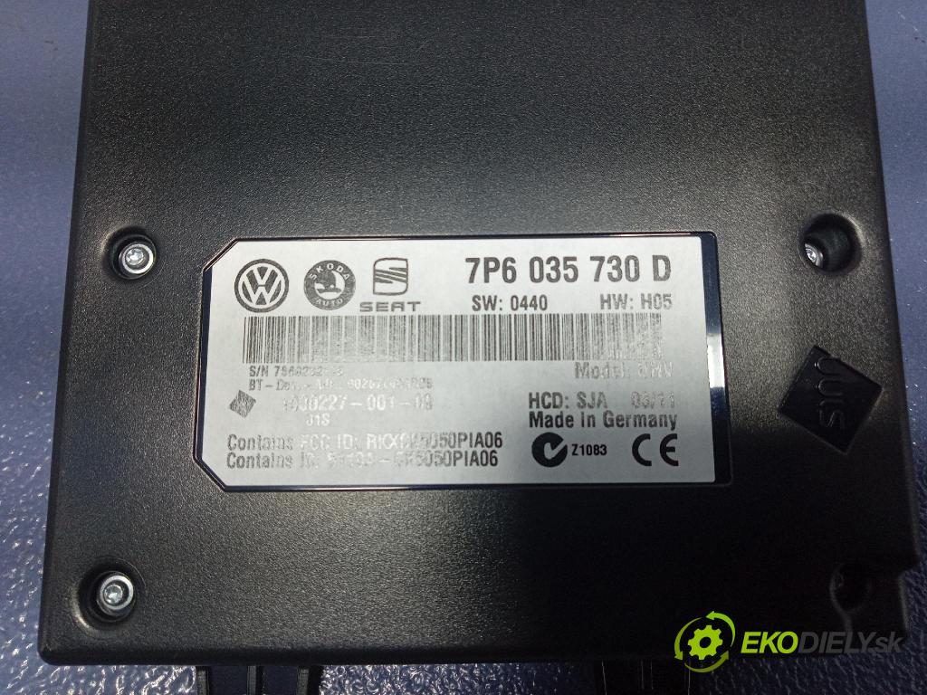 Vw Passat 2011 řídící jednotka Bluetooth: / Telefonu: 7P6035730D