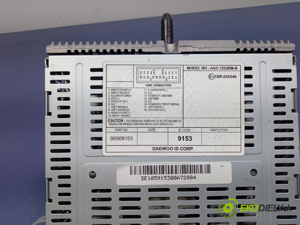 Chevrolet Spark 2011 Radio I Navigace: 95909153