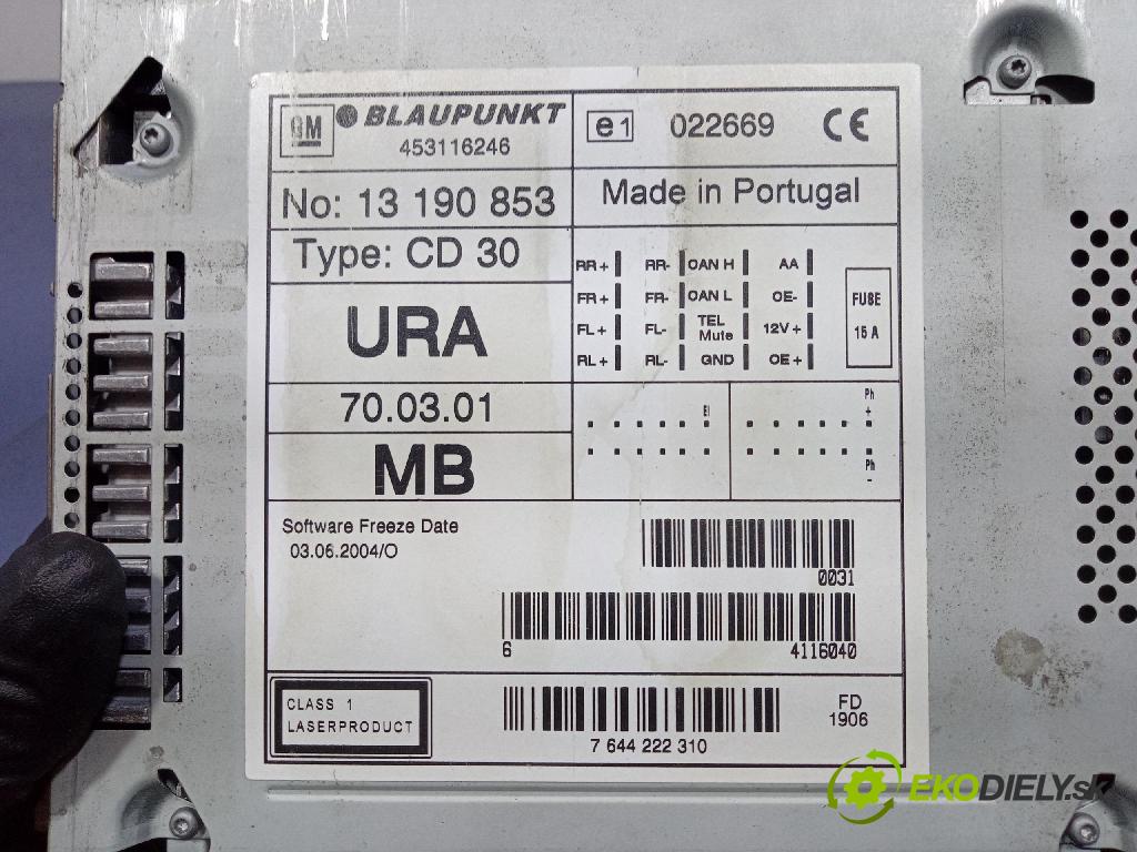 Opel Meriva 2006 Radio I Navigace: 13190853