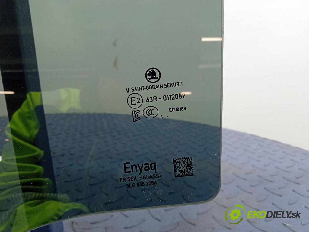 Skoda Elroq 50 2025 sklo dvere zad ľavé 5LG845205A