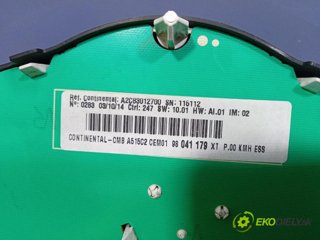 Citroen C3 2014 Přístrojová deska 98041179XT