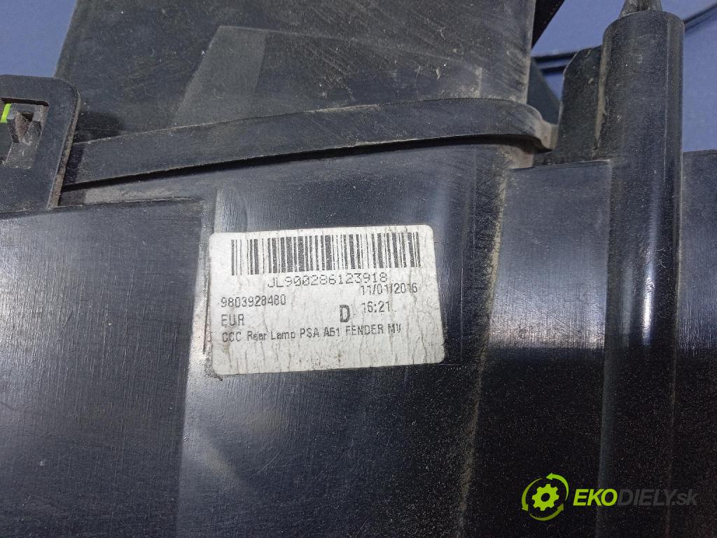 Citroen C3 2014 světlo Zad: Práva: Mimo: 9803928480
