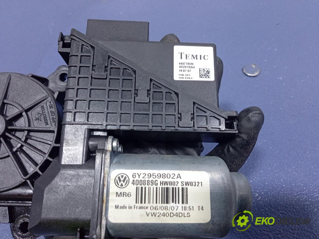 Vw Polo 2008 mechanismus stahování Sklenka: před Levý: 6Y2959802A
