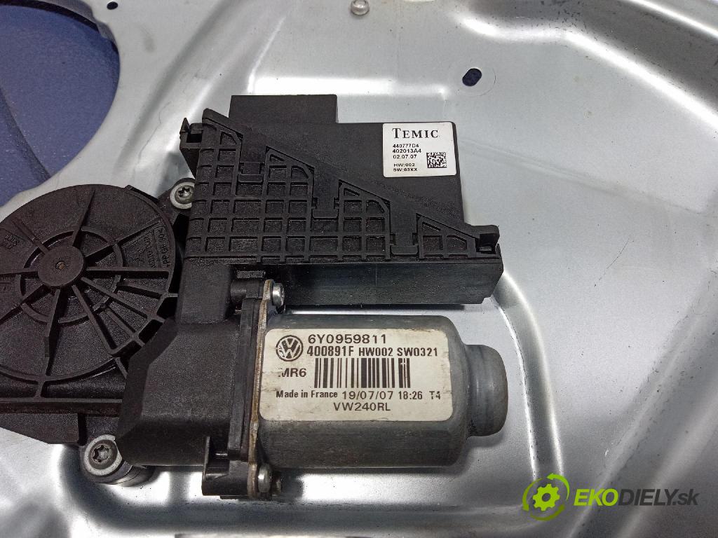 Vw Polo 2008 mechanismus stahování Sklenka: Zad: Levý: 6Q4839461D