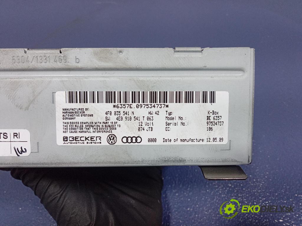 Audi A4 2009 Radio I Navigácia: 4F0035541N