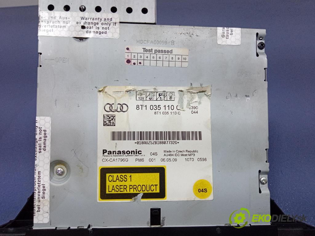Audi A4 2009 Menič: / Čitateľ: Navigacia: 8T1035110C