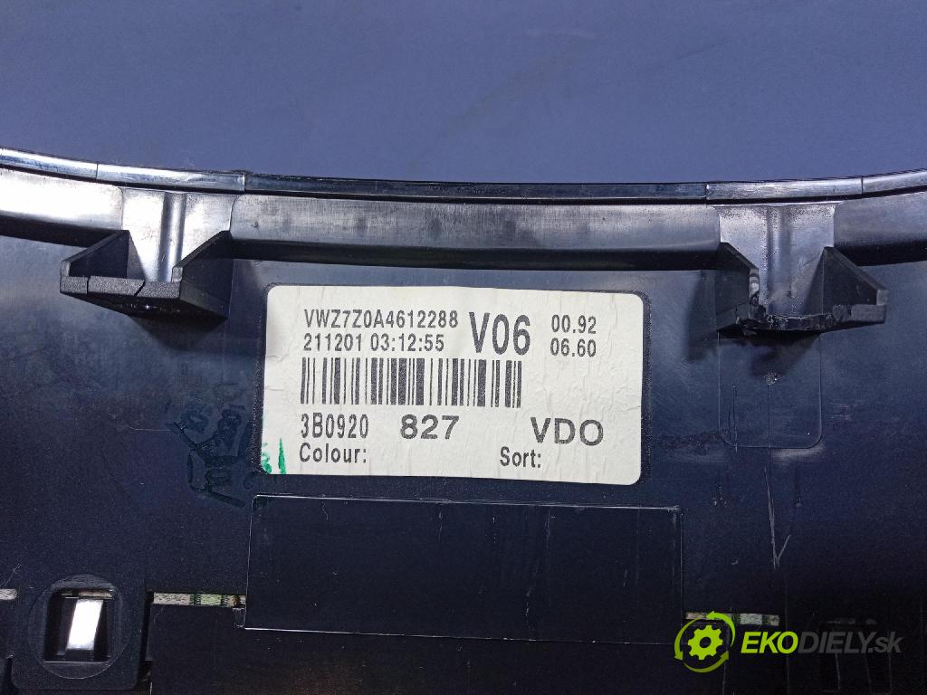 Vw Passat 2002 Přístrojová deska 3B0920827