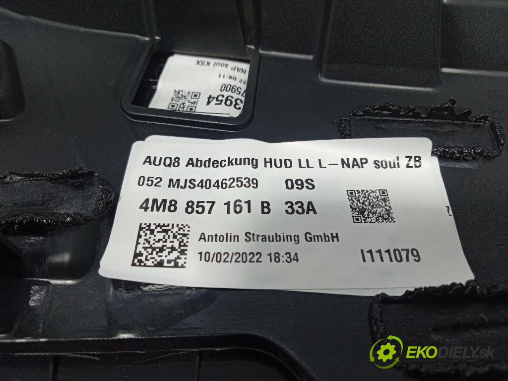 Audi SQ8 2022 kryt Plast: Interiéry: 4M8857161B