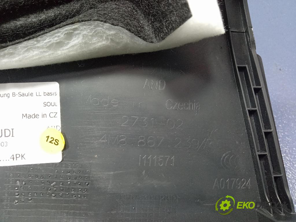 Audi SQ8 2022 kryt Plast: Interiéry: 4M8867239/A